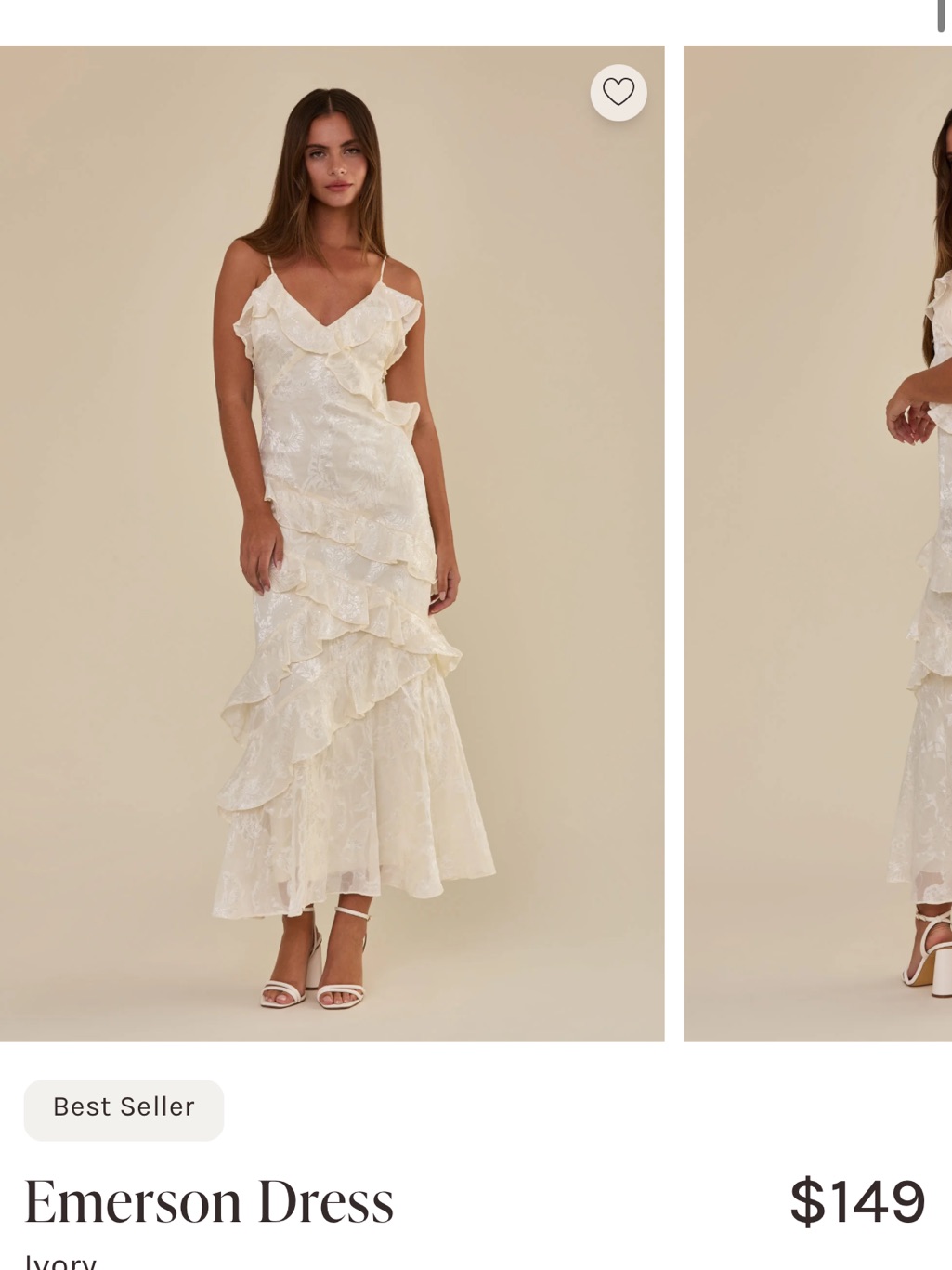 Birdy Grey Ivory Emerson Ruffle Maxi Dress